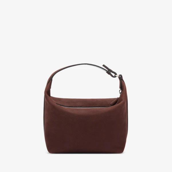 Valextra Mochi Senso Top Handle Mini Bag in Chocolate Brown | Mini Bags | Coveti