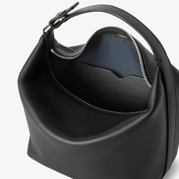 Valextra Mochi Sublime Top Handle Mini Bag in Black | Mini Bags | Coveti