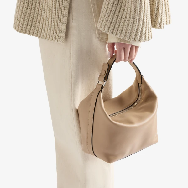 Valextra Mochi Sublime Top Handle Mini Bag in Cashmere Beige | Mini Bags | Coveti