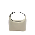 Valextra Mochi Textured Canvas Top Handle Mini Bag in Grey and Black | Mini Bags | Coveti