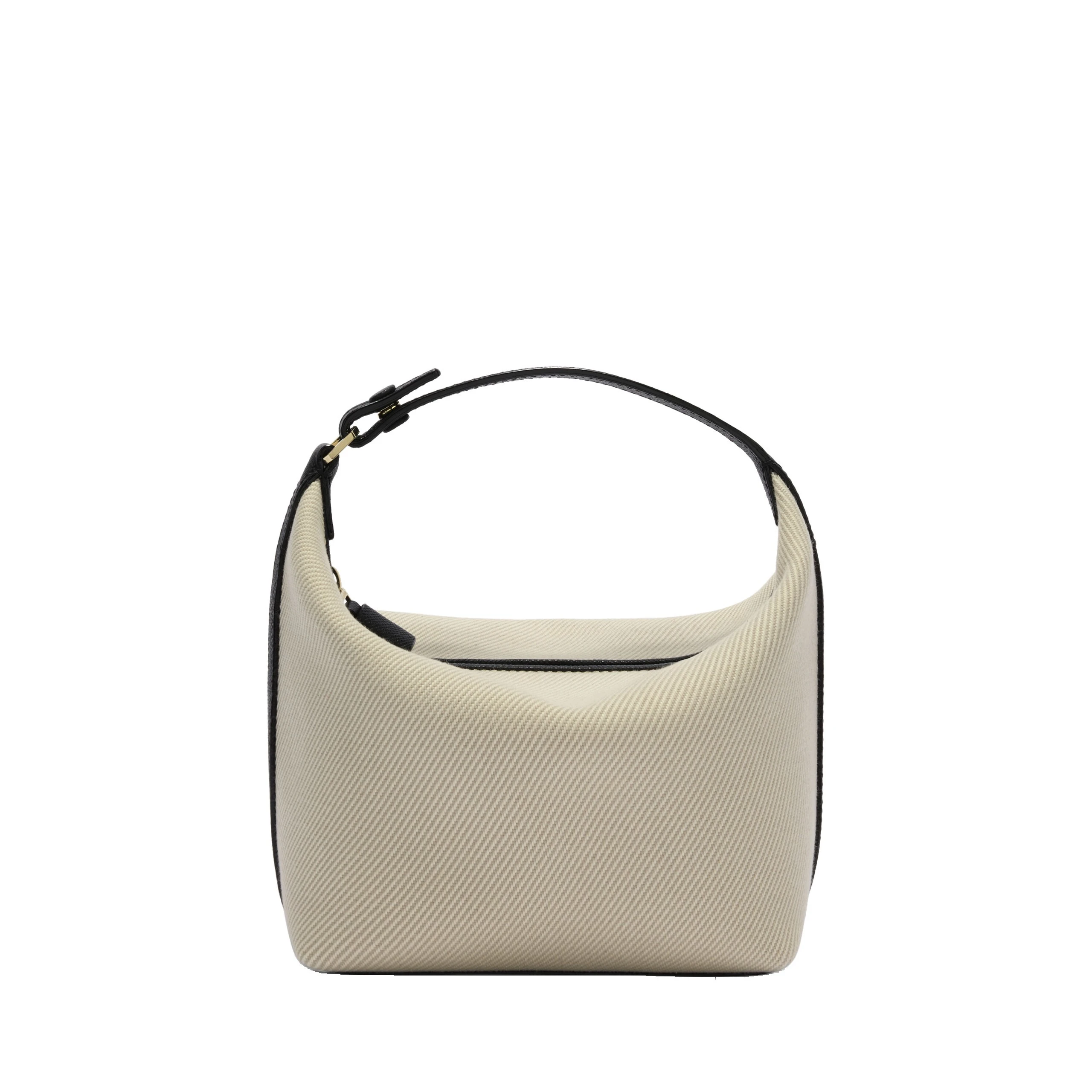 Valextra Mochi Textured Canvas Top Handle Mini Bag in Grey and Black Valextra Mochi Textured Canvas Top Handle Mini Bag in Grey and Black | Mini Bags | Coveti
