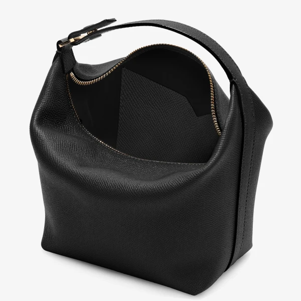 Valextra Mochi Top Handle Mini Bag in Black | Mini Bags | Coveti