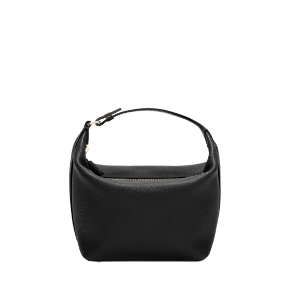 Valextra Mochi Top Handle Mini Bag in Black | Mini Bags | Coveti