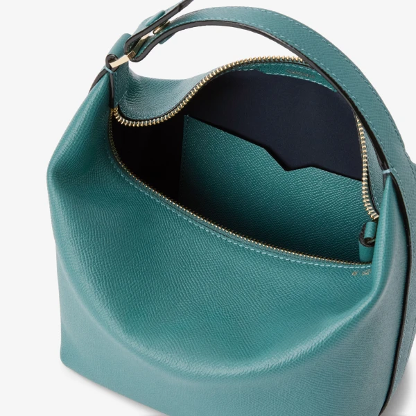 Valextra Mochi Top Handle Mini Bag in Bottle Green | Mini Bags | Coveti