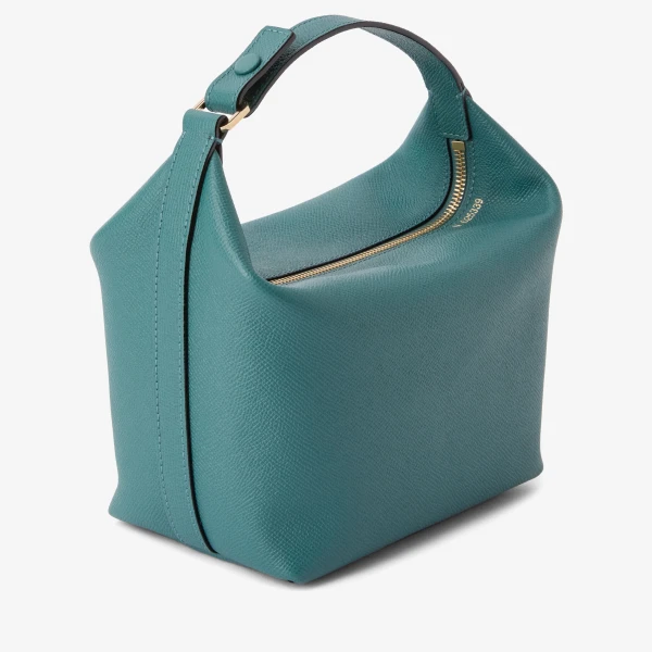 Valextra Mochi Top Handle Mini Bag in Bottle Green | Mini Bags | Coveti