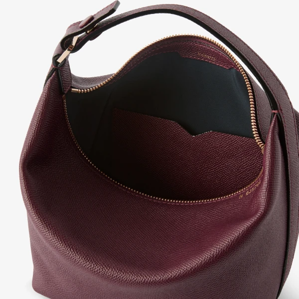 Valextra Mochi Top Handle Mini Bag in Claret Red | Mini Bags | Coveti