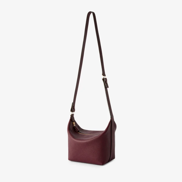 Valextra Mochi Top Handle Mini Bag in Claret Red | Mini Bags | Coveti