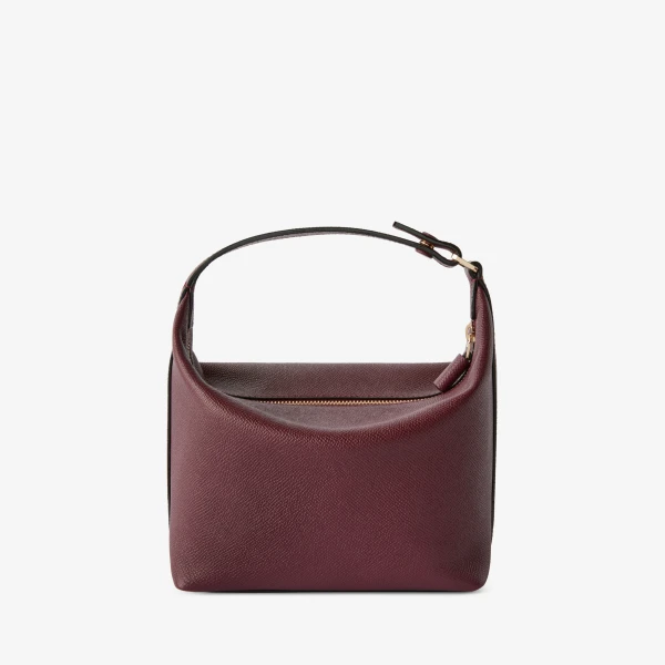 Valextra Mochi Top Handle Mini Bag in Claret Red | Mini Bags | Coveti