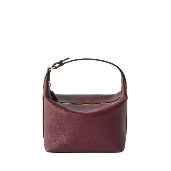 Valextra Mochi Top Handle Mini Bag in Claret Red | Mini Bags | Coveti