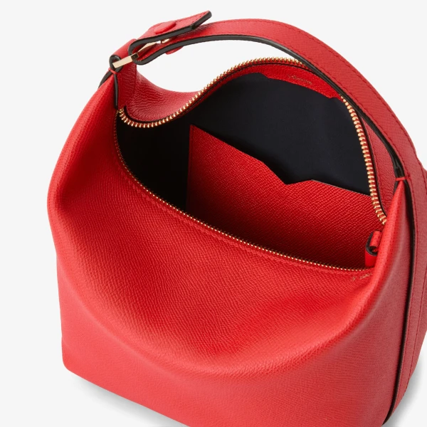 Valextra Mochi Top Handle Mini Bag in Crimson Red | Mini Bags | Coveti