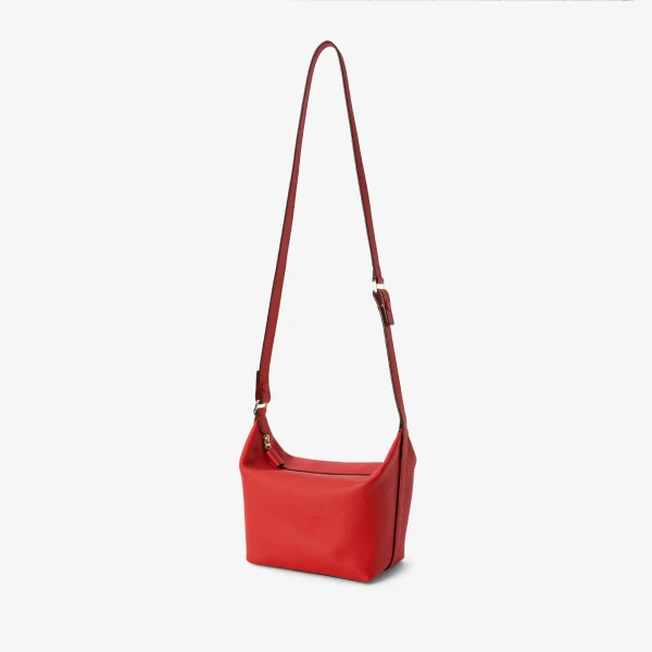 Valextra Mochi Top Handle Mini Bag in Crimson Red | Mini Bags | Coveti