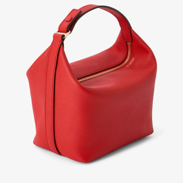 Valextra Mochi Top Handle Mini Bag in Crimson Red | Mini Bags | Coveti