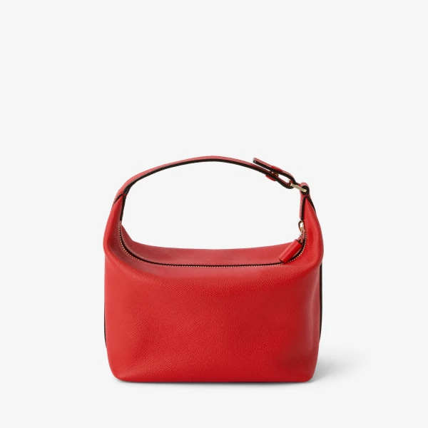 Valextra Mochi Top Handle Mini Bag in Crimson Red | Mini Bags | Coveti