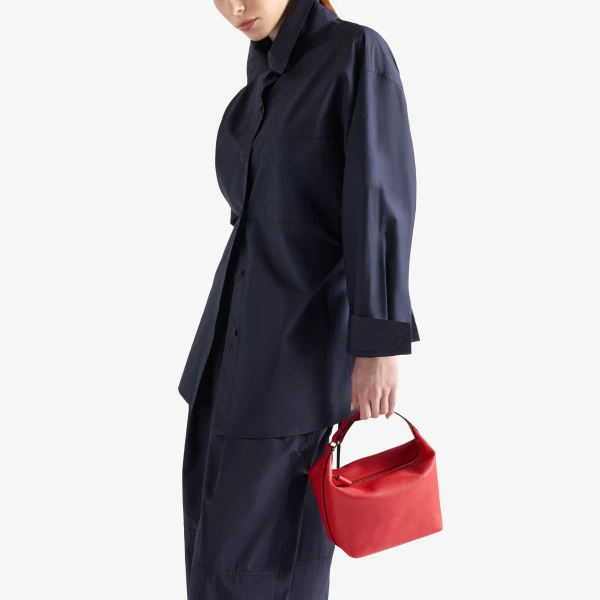 Valextra Mochi Top Handle Mini Bag in Crimson Red | Mini Bags | Coveti