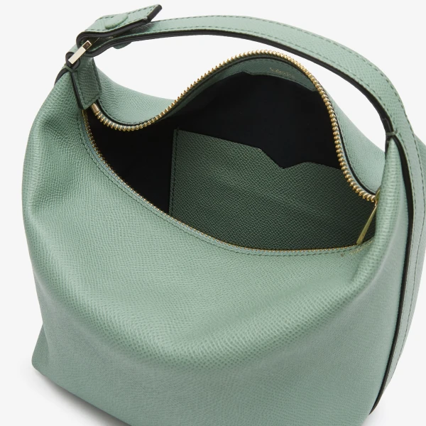 Valextra Mochi Top Handle Mini Bag in Eucalyptus Green | Mini Bags | Coveti