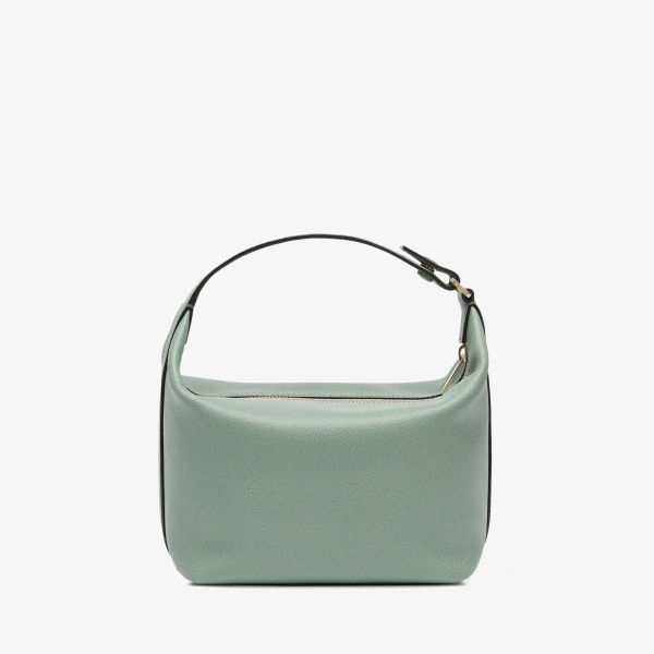 Valextra Mochi Top Handle Mini Bag in Eucalyptus Green | Mini Bags | Coveti