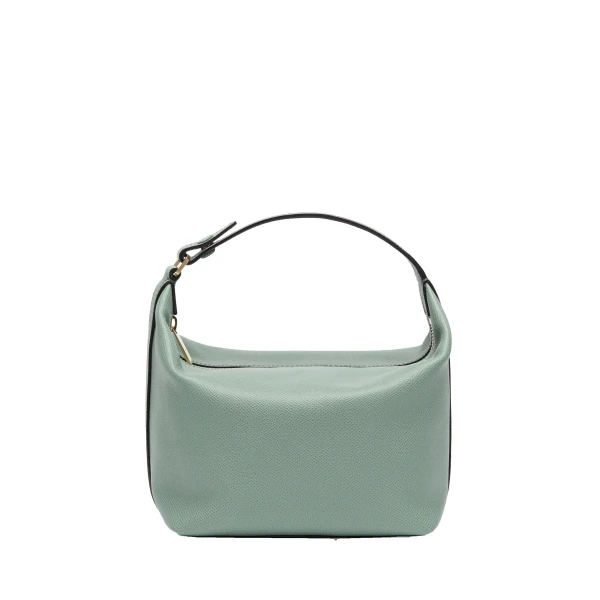 Valextra Mochi Top Handle Mini Bag in Eucalyptus Green | Mini Bags | Coveti