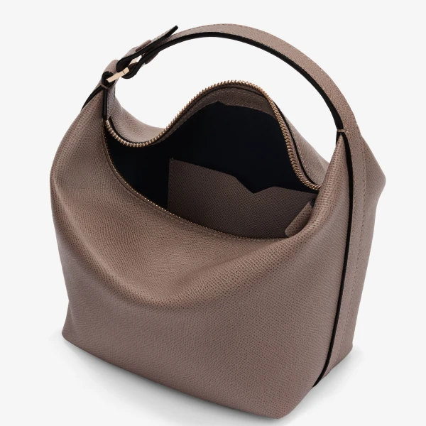 Valextra Mochi Top Handle Mini Bag in Sahara Brown | Mini Bags | Coveti