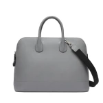 Valextra MyLogo Bowling Bag in Fog Grey | Men Bags | Coveti