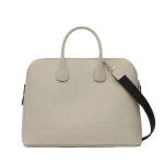 Valextra MyLogo Bowling Bag in Linen Grey | Men Bags | Coveti