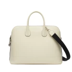 Valextra MyLogo Bowling Bag in Pergamena White | Totes & Top-Handle Bags | Coveti