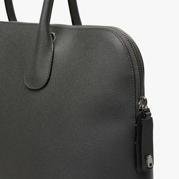 Valextra MyLogo Bowling Bag in Smokey Grey | Men Bags | Coveti