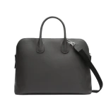 Valextra MyLogo Bowling Bag in Smokey Grey | Men Bags | Coveti