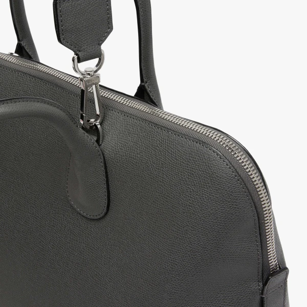 Valextra MyLogo Bowling Bag in Smokey Grey | Men Bags | Coveti