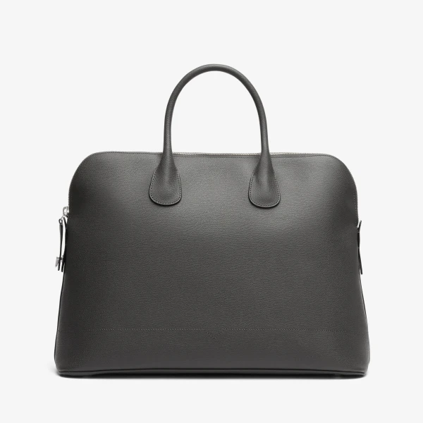 Valextra MyLogo Bowling Bag in Smokey Grey | Men Bags | Coveti