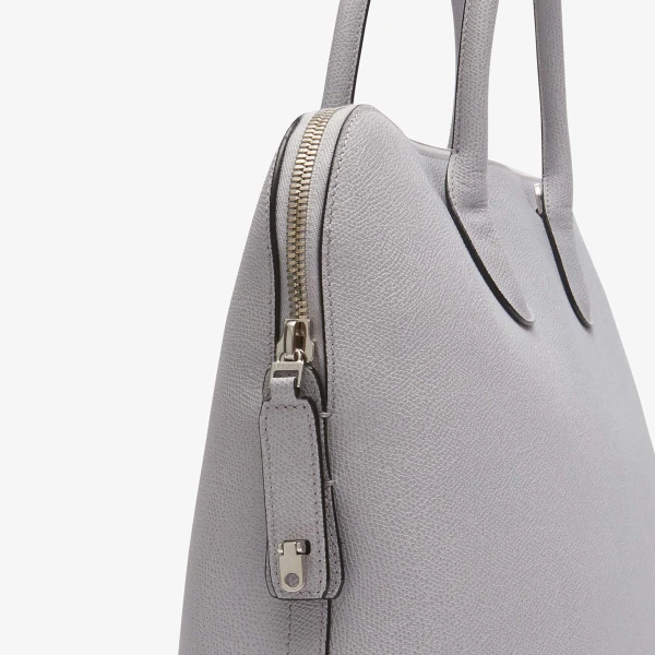 Valextra MyLogo Bowling Bag in Stone Grey | Men Bags | Coveti