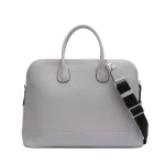 Valextra MyLogo Bowling Bag in Stone Grey | Men Bags | Coveti