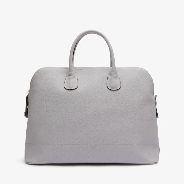 Valextra MyLogo Bowling Bag in Stone Grey | Men Bags | Coveti