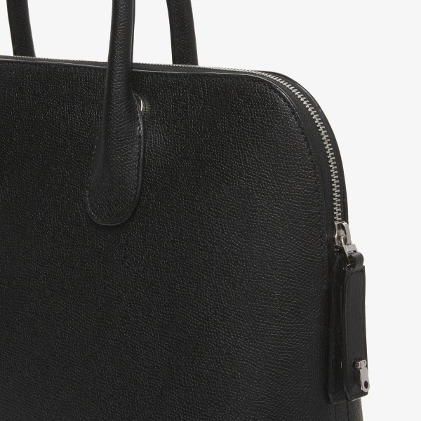 Valextra MyLogo Bowling Medium Bag in Black | Totes & Top-Handle Bags | Coveti