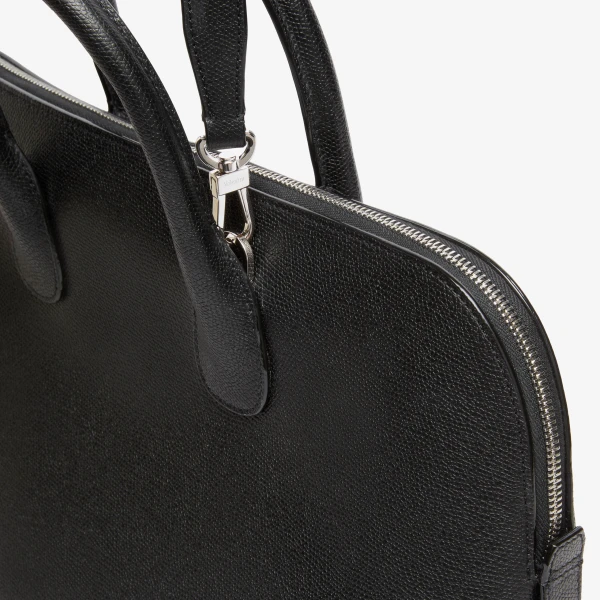 Valextra MyLogo Bowling Medium Bag in Black | Totes & Top-Handle Bags | Coveti