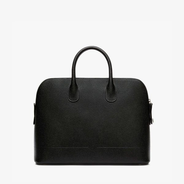 Valextra MyLogo Bowling Medium Bag in Black | Totes & Top-Handle Bags | Coveti