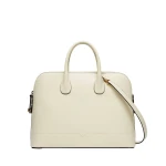 Valextra MyLogo Bowling Medium Bag in Pergamena White | Totes & Top-Handle Bags | Coveti