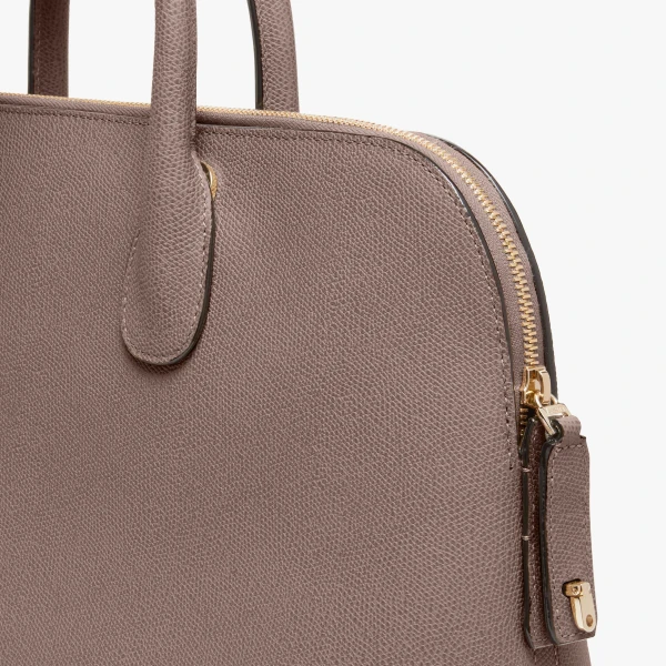 Valextra MyLogo Bowling Medium Bag in Sahara Brown | Totes & Top-Handle Bags | Coveti