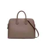 Valextra MyLogo Bowling Medium Bag in Sahara Brown | Totes & Top-Handle Bags | Coveti