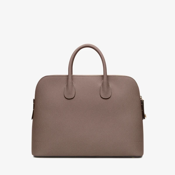 Valextra MyLogo Bowling Medium Bag in Sahara Brown | Totes & Top-Handle Bags | Coveti