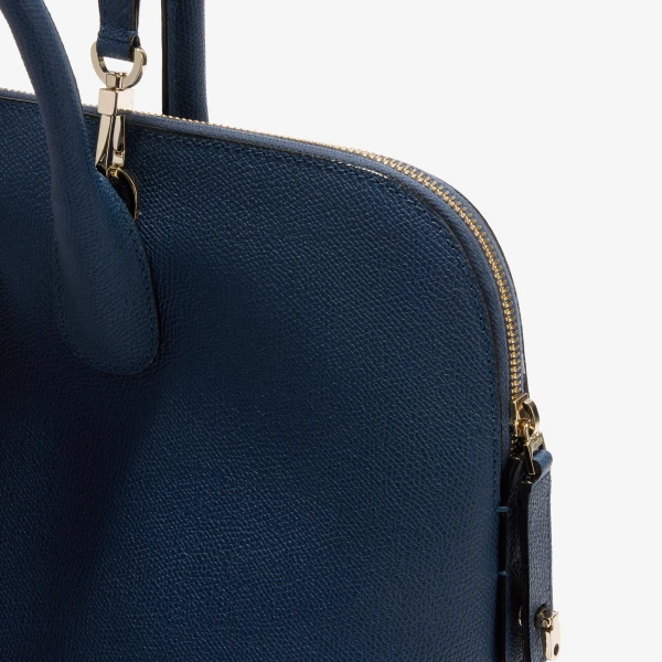 Valextra MyLogo Bowling Medium Bag in Sapphire Blue | Totes & Top-Handle Bags | Coveti