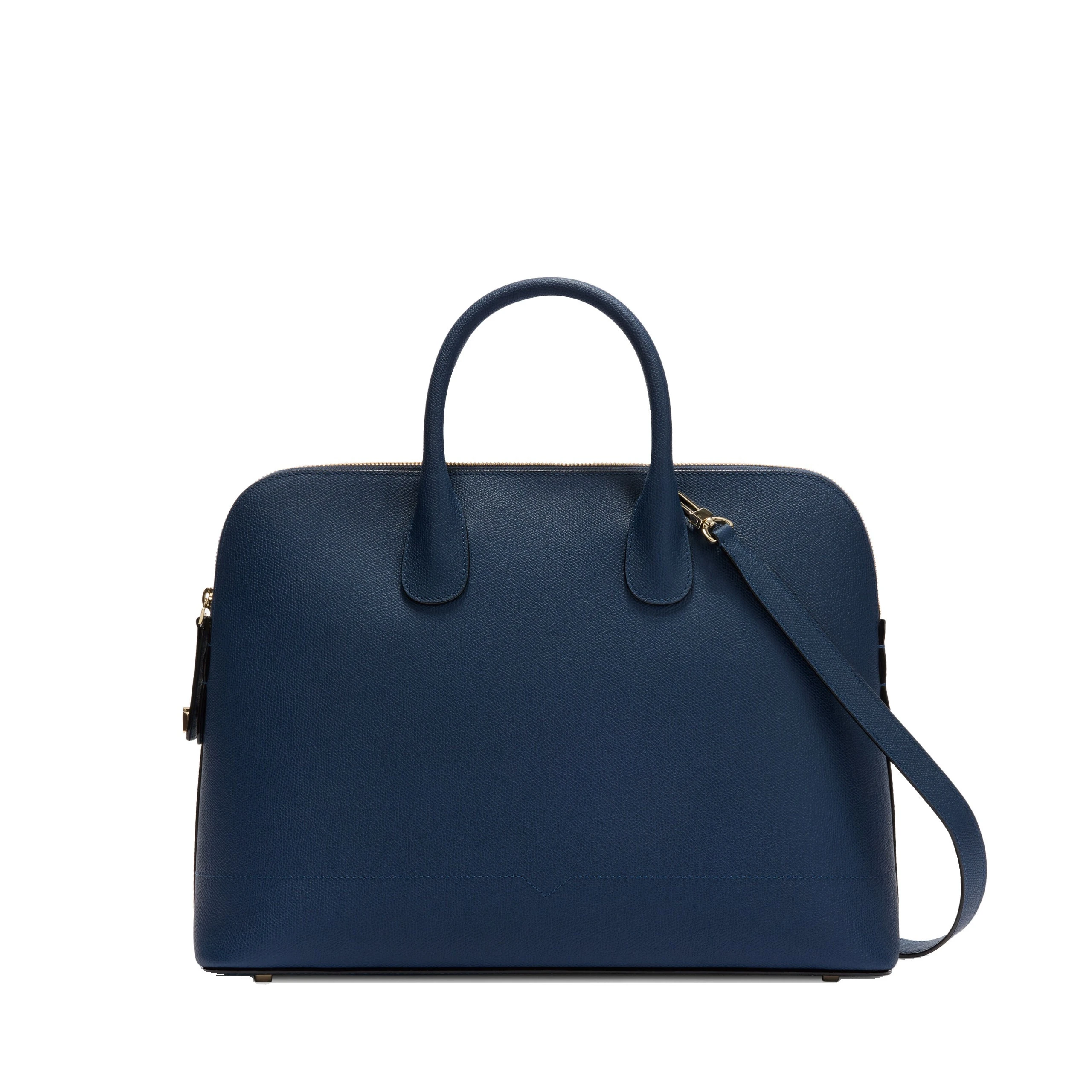 Valextra MyLogo Bowling Medium Bag in Sapphire Blue Valextra MyLogo Bowling Medium Bag in Sapphire Blue | Totes & Top-Handle Bags | Coveti