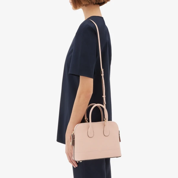 Valextra MyLogo Bowling Mini Bag in Bonne Mine Pink | Mini Bags | Coveti