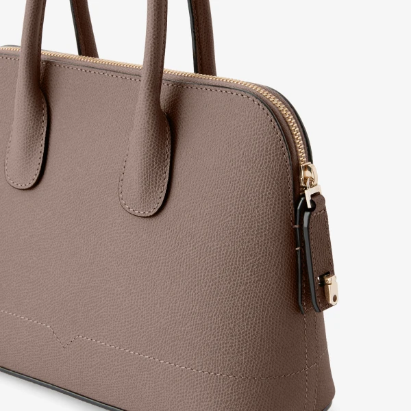 Valextra MyLogo Bowling Mini Bag in Sahara Brown | Mini Bags | Coveti
