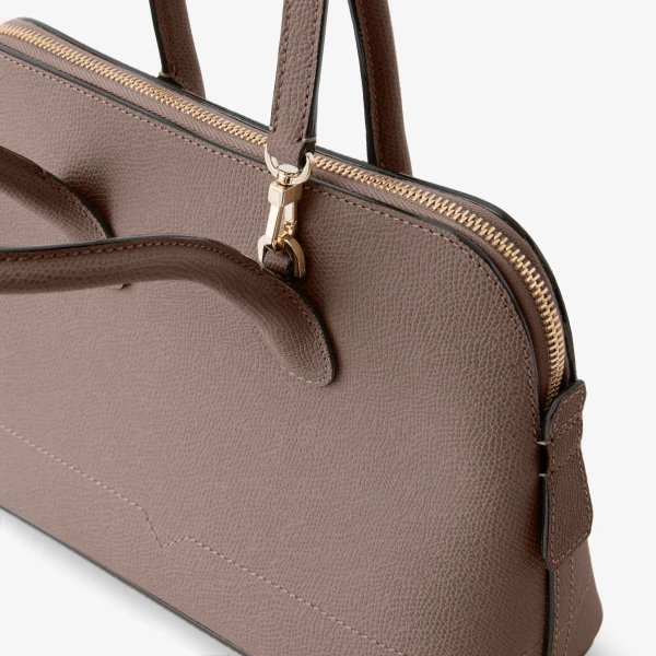 Valextra MyLogo Bowling Mini Bag in Sahara Brown | Mini Bags | Coveti