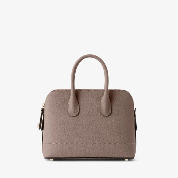 Valextra MyLogo Bowling Mini Bag in Sahara Brown | Mini Bags | Coveti