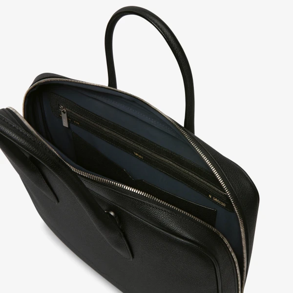 Valextra MyLogo Laptop Bag in Black | Men Bags | Coveti