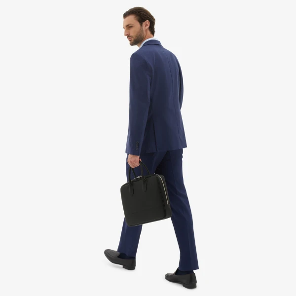 Valextra MyLogo Laptop Bag in Black | Men Bags | Coveti