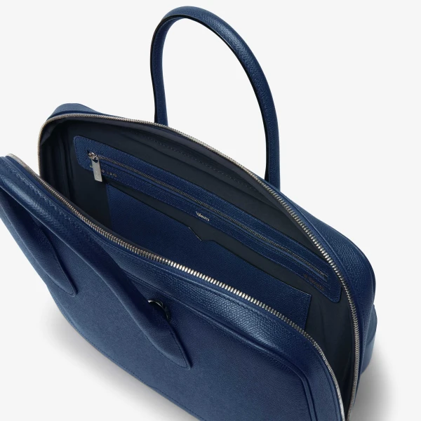 Valextra MyLogo Laptop Bag in Sapphire Blue | Men Bags | Coveti