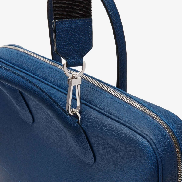 Valextra MyLogo Laptop Bag in Sapphire Blue | Men Bags | Coveti