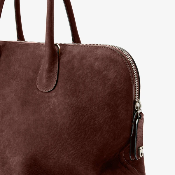 Valextra MyLogo Senso Bowling Bag in Chocolate Brown | Men Bags | Coveti